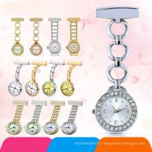 Factory Price Quartz Metal Nurse Watch with Diamonds Nursing Pocket Watch